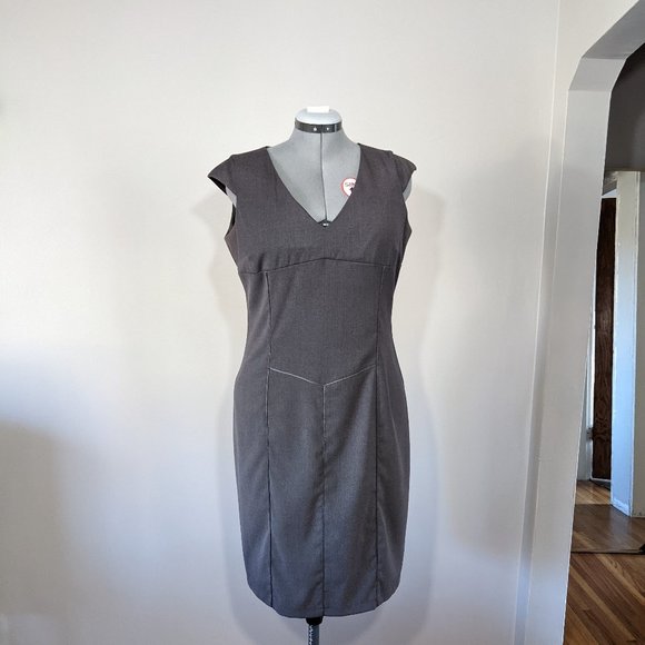 Grey, wool sheath dress - Picture 1 of 4